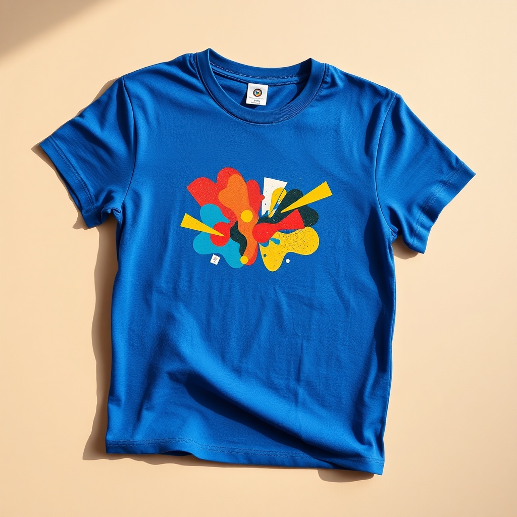Full-color band merch DTF transfer pressed on a black tee