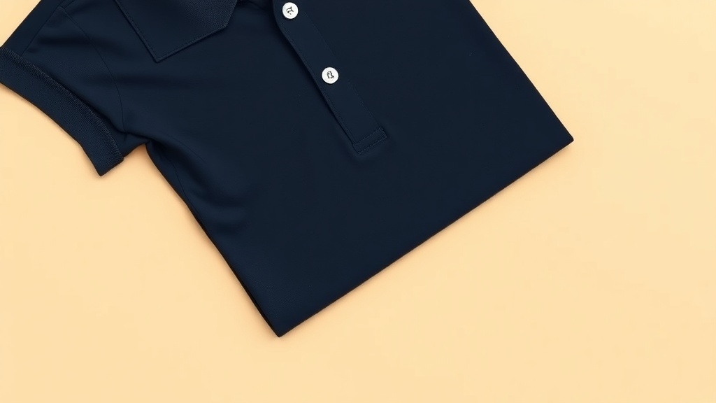 Close-up of a clean left-chest logo on a moisture-wicking golf polo on the first tee