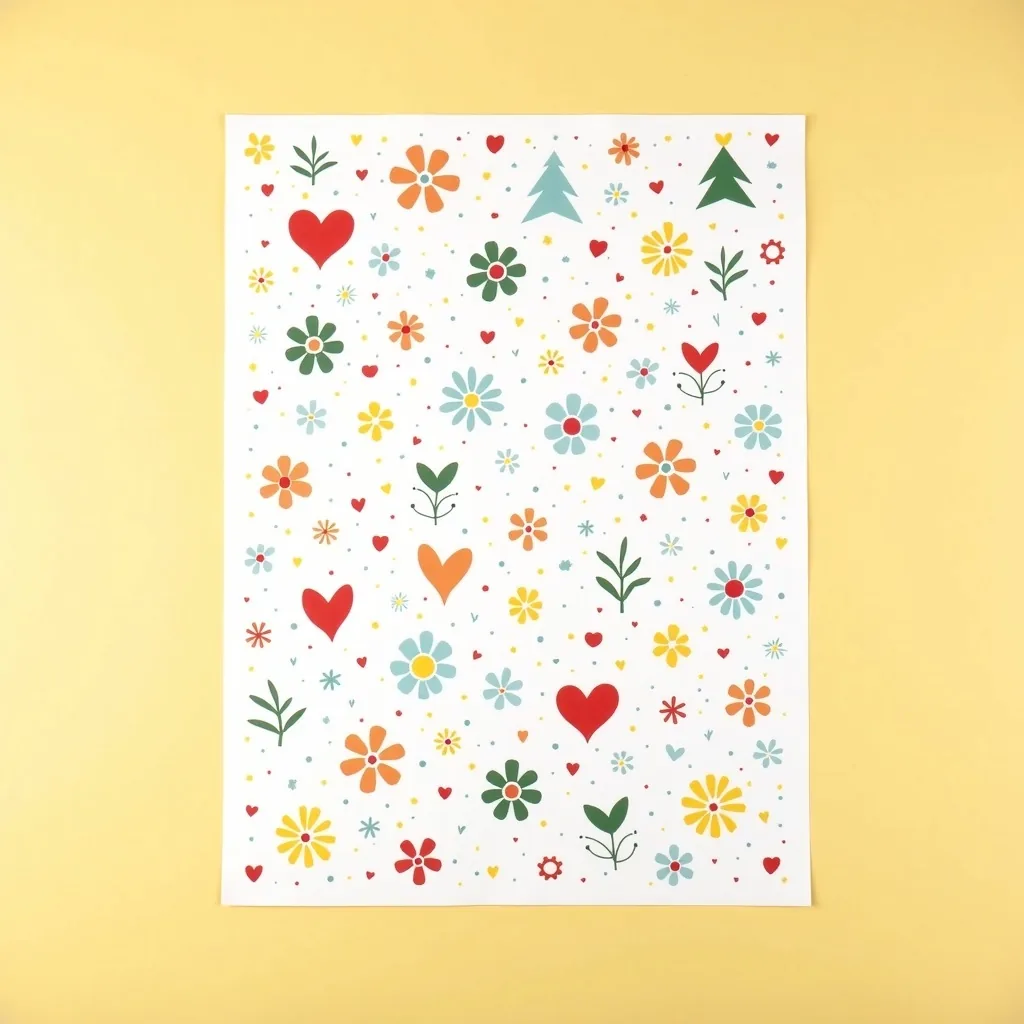 A DTF gang sheet packed with dozens of colorful custom design elements